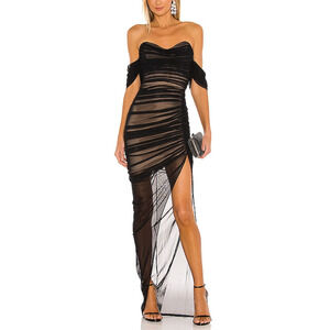 Nookie 'Dita' Black Mesh Gown Size S